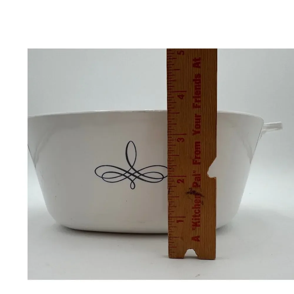 Vintage Black Trefoil Corning Ware 2.5 Qt Square Casserole P-2 1/2-B